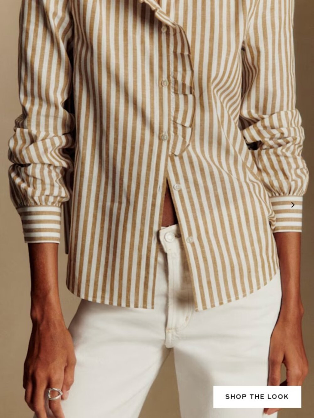 Sezane Tomboy Shirt White - Size 8 - Picture 2 of 3